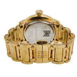 مملوكة مسبقًا ساعة يد نسائية جيفنشي GV.5202L ستانلس ستيل مطلية بالذهب الأصفر وألماس 36 مم