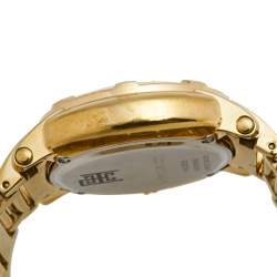 مملوكة مسبقًا ساعة يد نسائية جيفنشي GV.5202L ستانلس ستيل مطلية بالذهب الأصفر وألماس 36 مم