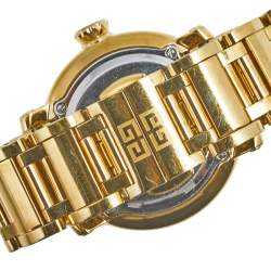 مملوكة مسبقًا ساعة يد نسائية جيفنشي GV.5202L ستانلس ستيل مطلية بالذهب الأصفر وألماس 36 مم