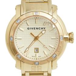 مملوكة مسبقًا Givenchy Champagne Gold Plated Stainless Steel GV.5202L Women's Wristwatch 36 mm