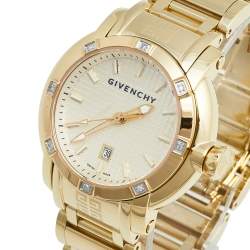 مملوكة مسبقًا Givenchy Champagne Gold Plated Stainless Steel GV.5202L Women's Wristwatch 36 mm