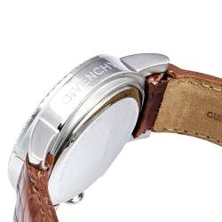 Givenchy Mother of Pearl Stainless Steel Leather Diamond Saqqhara Chrono REG.97678884 Women's Wristwatch 36 mm