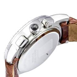 Givenchy Mother of Pearl Stainless Steel Leather Diamond Saqqhara Chrono REG.97678884 Women's Wristwatch 36 mm