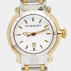 Pre Owned ساعة يد نسائية جيفنشي GV.5202L ستانلس ستيل لونين بيضاء 36 مم