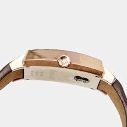 مملوكة مسبقًا Givenchy Brown Rose Gold Plated Stainless Steel Leather GV.5214M Unisex Wristwatch 38 mm