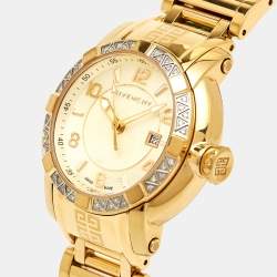 مملوكة مسبقًا Givenchy Champagne Gold Plated Stainless Steel GV.5202L Women's Wristwatch 36 mm