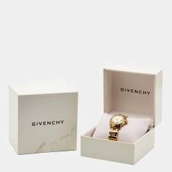 Pre Owned Givenchy Champagne Gold Plated Stainless GV.5202L Women's Wristwatch 36 mm 