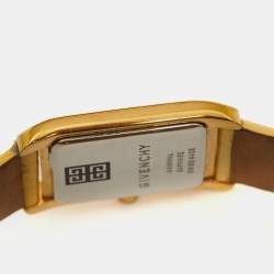 Givenchy Champagne Gold Plated Stainless Steel Leather GV.5200L Women's Wristwatch 27 mm