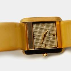 Givenchy Champagne Gold Plated Stainless Steel Leather GV.5200L Women's Wristwatch 27 mm