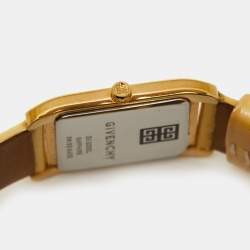 Givenchy Champagne Gold Plated Stainless Steel Leather GV.5200L Women's Wristwatch 27 mm