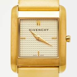 Givenchy Champagne Gold Plated Stainless Steel Leather GV.5200L Women's Wristwatch 27 mm