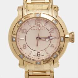 Givenchy Rose Gold PVD Coated Stainless Steel Diamond GV.5202L Women's Wristwatch 36 mm