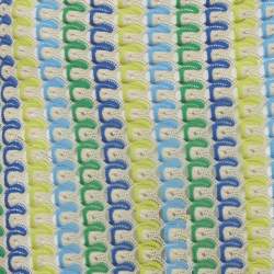 Pre Owned Gizem Parcali Multicolour Crochet Knit Tie Up Dress M