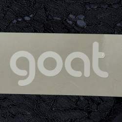 Pre Owned Goat Navy Blue Floral Lace Sheath Dress S