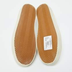 Pre Owned Golden Goose White Leather Hi Star Lace Up Sneakers Size 42