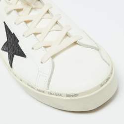 Pre Owned Golden Goose White Leather Hi Star Lace Up Sneakers Size 42