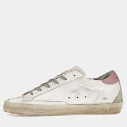 Golden Goose White/Light Pink Golden Goose Super-Star Sneaker Size EU 38