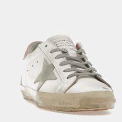 Golden Goose White/Light Pink Golden Goose Super-Star Sneaker Size EU 38