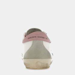 Golden Goose White/Light Pink Golden Goose Super-Star Sneaker Size EU 38