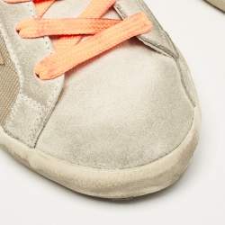 Golden Goose Beige Mesh and Suede Super Star Sneakers Size 38