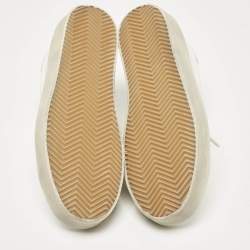 Pre Owned Golden Goose White/Black Leather Hi Star Sneakers Size 38