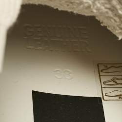 Pre Owned Golden Goose White/Black Leather Hi Star Sneakers Size 38