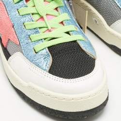 Golden Goose Multicolor Leather and Knit Fabric Yeah Sneakers Size 36