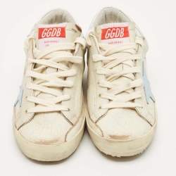 Pre Owned Golden Goose Beige Leather Super Star Sneakers Size 35