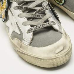 Pre Owned Golden Goose Multicolor Leather and Patches Super Star Sneakers Size 37