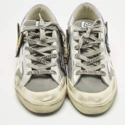 Pre Owned Golden Goose Multicolor Leather and Patches Super Star Sneakers Size 37