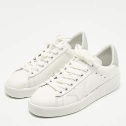 مملوكة مسبقًا حذاء رياضي غولدن غوس جلد أبيض/بني هاي ستار برباط مقاس 36