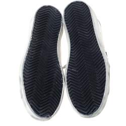 Pre Owned Golden Goose Deluxe Brand White Leather And Leopard Print Leather Superstar Sneakers Size 35