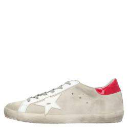 Pre Owned Golden Goose Grey Leather Superstar Sneakers EU 38