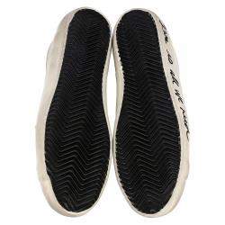 Pre Owned Golden Goose Grey Leather Superstar Sneakers EU 38