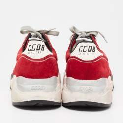 Pre Owned Golden Goose Red Suede Running Sneakers Size 40