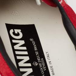 Pre Owned Golden Goose Red Suede Running Sneakers Size 40