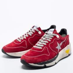 Golden Goose Red Suede Running Sneakers Size 40