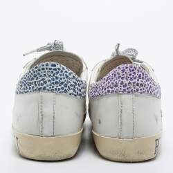 Pre Owned Golden Goose White Leather Super-Star Low Top Sneakers Size 36