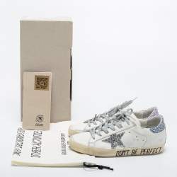 Pre Owned Golden Goose White Leather Super-Star Low Top Sneakers Size 36