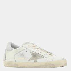 Pre Owned Golden Goose Multi Leather Super Star Low Top Sneakers Size EU 36