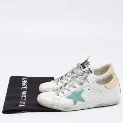 Pre Owned Golden Goose White Leather Superstar Low Top Sneakers Size 39