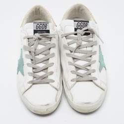 Pre Owned Golden Goose White Leather Superstar Low Top Sneakers Size 39