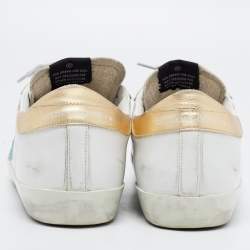 Pre Owned Golden Goose White Leather Superstar Low Top Sneakers Size 39