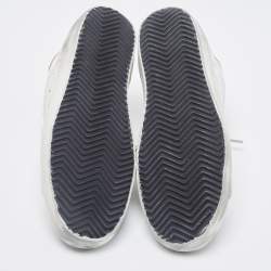 Pre Owned Golden Goose Tricolor Suede and Leather Superstar Sneakers Size 37