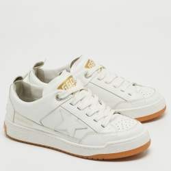 Pre Owned Golden Goose White Leather Yeah Low Top Sneakers Size 36