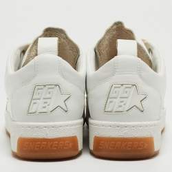 Pre Owned Golden Goose White Leather Yeah Low Top Sneakers Size 36