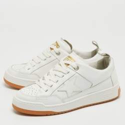 Pre Owned Golden Goose White Leather Yeah Low Top Sneakers Size 36