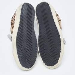 Golden Goose Multicolor Pony Hair and Suede Superstar Low Top Sneakers Size 37