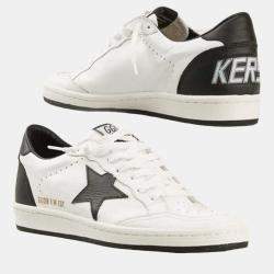 Pre Owned Golden Goose Navy Blue Leather Trainers EU 42