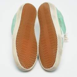 Pre Owned Golden Goose Green Suede Superstar Sneakers Size 36